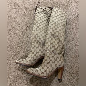 GUCCI monogram boots
